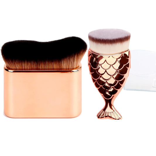 Self Tanner Brush & Kabuki Brush Set for Body - Self Tanning Applicator, Body Bronzer Brush for Fake Tan, V1258-DP02-C-2935
