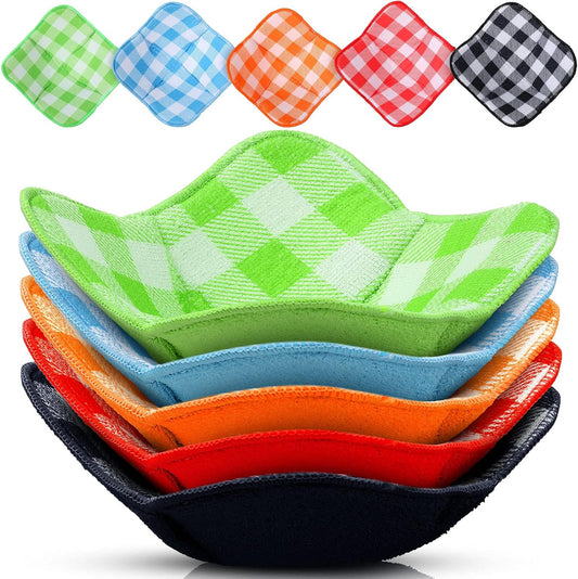 5 Pieces Hot Bowl Holder Microwave Safe Bowl Cozies Multipurpose Heat Proof Plate Holder to Prevent Hand from V1258-DP02-C-294