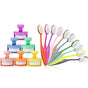 Ink Blending Brushes,Ink Blending Tool -10pcs brush head width 0.86 inch oval brush and 6 pcs brush head V1258-DP02-C-2941