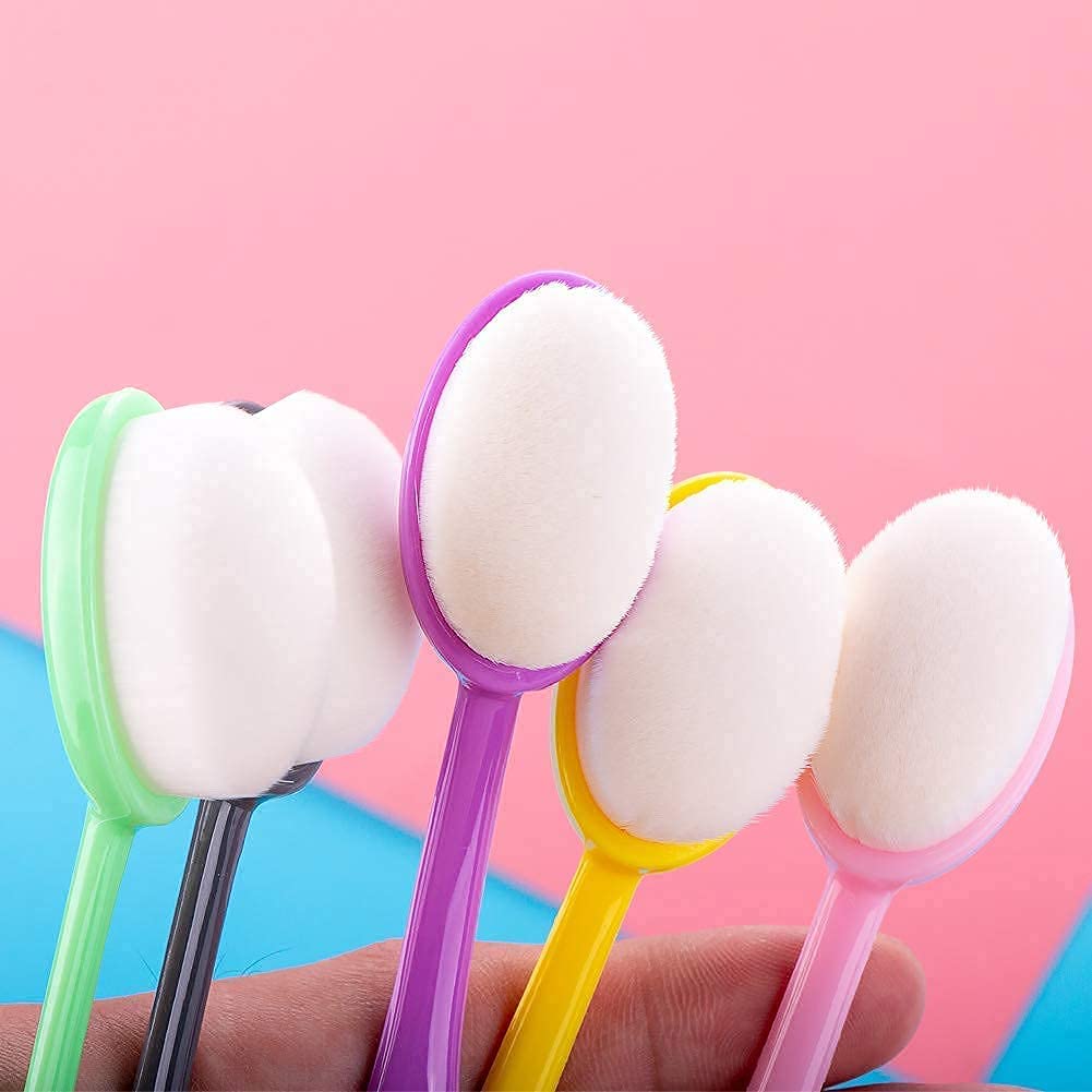Ink Blending Brushes,Ink Blending Tool -10pcs brush head width 0.86 inch oval brush and 6 pcs brush head V1258-DP02-C-2941