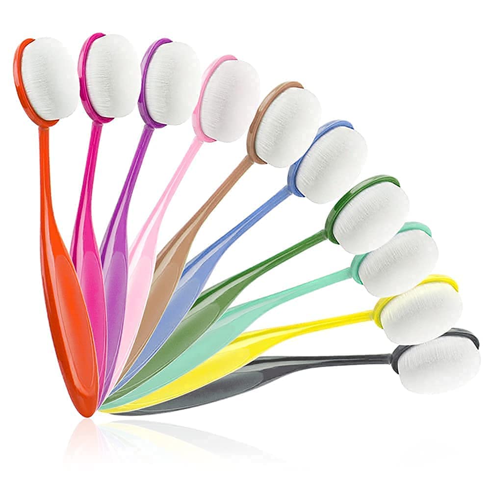Ink Blending Brushes,Ink Blending Tool -10pcs brush head width 0.86 inch oval brush and 6 pcs brush head V1258-DP02-C-2941