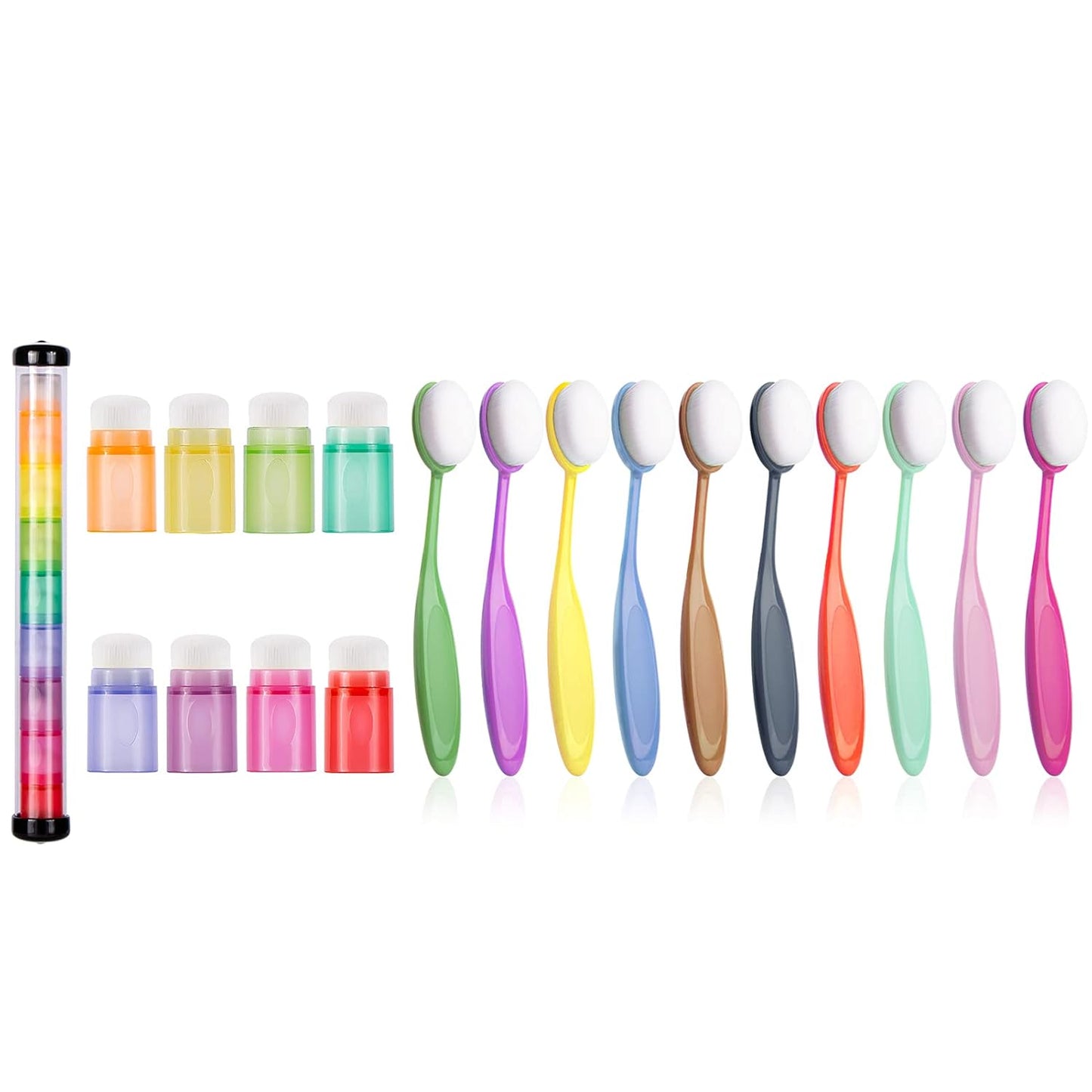 18 Pcs Color Coded Handle Ink Blending Brushes set tool blender for Crafts Card Making V1258-DP02-C-2943