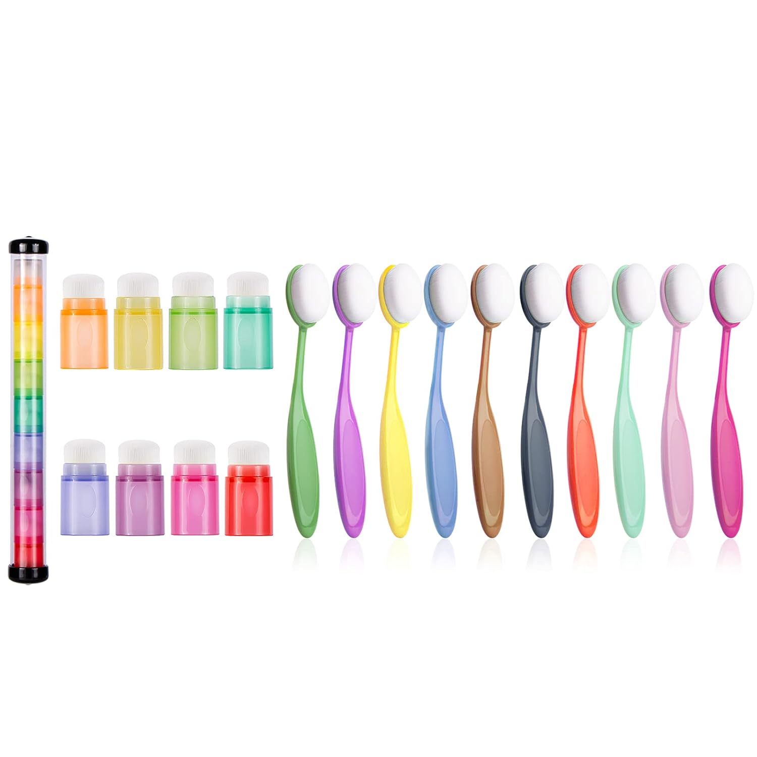 18 Pcs Color Coded Handle Ink Blending Brushes set tool blender for Crafts Card Making V1258-DP02-C-2943