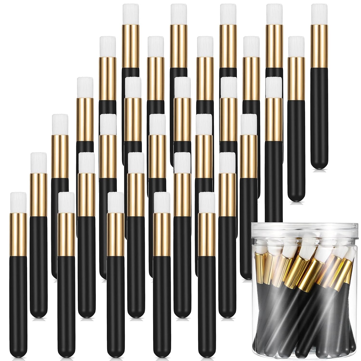 30 Pieces Lash Brushes for Cleaning Lash Shampoo Brushes for Eyelash with Container Blackhead Removing Nose V1258-DP02-C-295