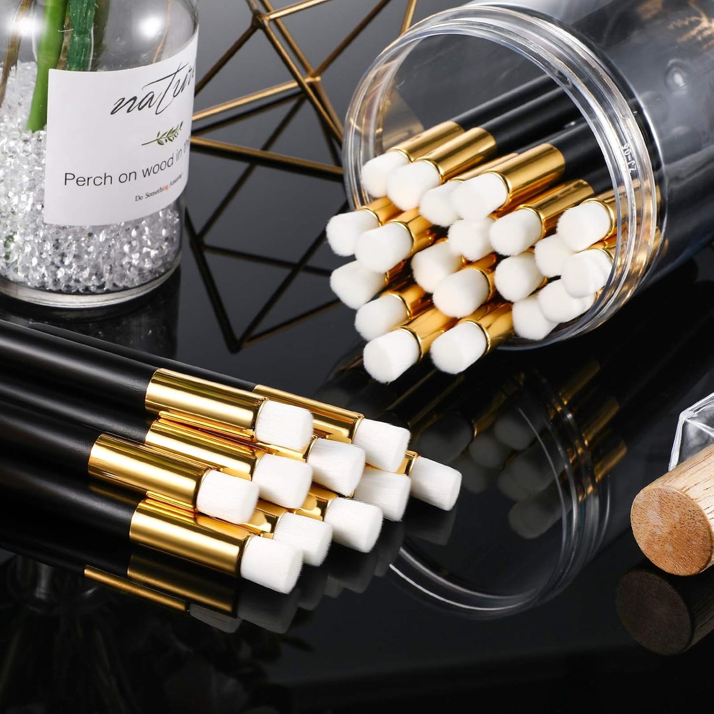 30 Pieces Lash Brushes for Cleaning Lash Shampoo Brushes for Eyelash with Container Blackhead Removing Nose V1258-DP02-C-295