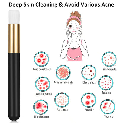 30 Pieces Lash Brushes for Cleaning Lash Shampoo Brushes for Eyelash with Container Blackhead Removing Nose V1258-DP02-C-295