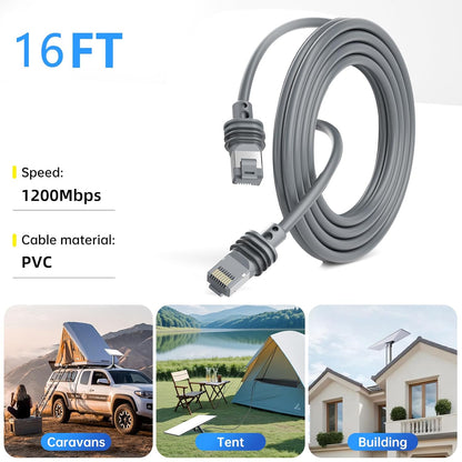 Ethernet Cable for Starlink Gen 3(16ft/5m), Extension ethernet Cable for starlink V3,Standard Actuated V1258-DP02-C-2957
