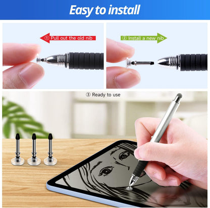 10pcs mesh Tips 12pcs disc Tips for Capacitive Touch Screen Stylus V1258-DP02-C-2958