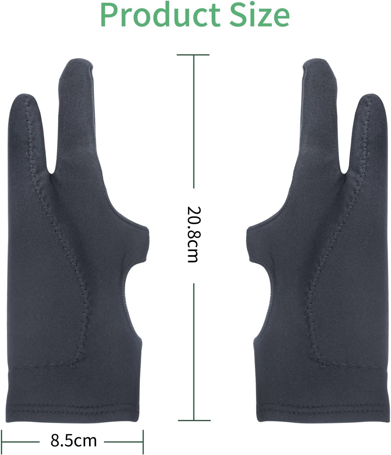 Artist Drawing Glove 3-Layer Palm Rejection [2 Pack Black and Pink] V1258-DP02-C-2959