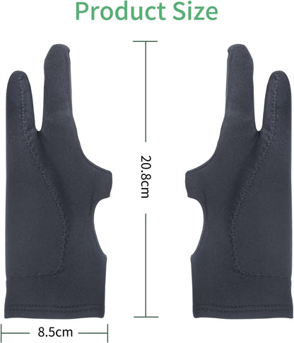 Artist Drawing Glove 3-Layer Palm Rejection [2 Pack Black and Pink] V1258-DP02-C-2959