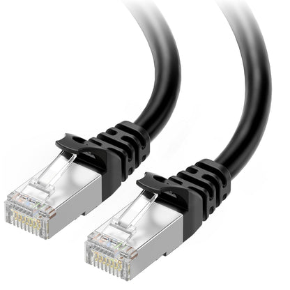 10Gbps Snagless Shielded Cat 6A Ethernet Cable - 50ft, Cat 6A Cable, Cat6A Cord, Ethernet Cord, Black V1258-DP02-C-2962