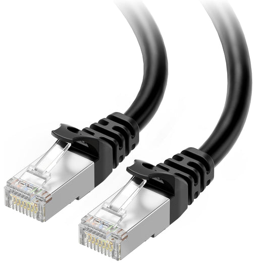 10Gbps Snagless Shielded Cat 6A Ethernet Cable - 50ft, Cat 6A Cable, Cat6A Cord, Ethernet Cord, Black V1258-DP02-C-2962