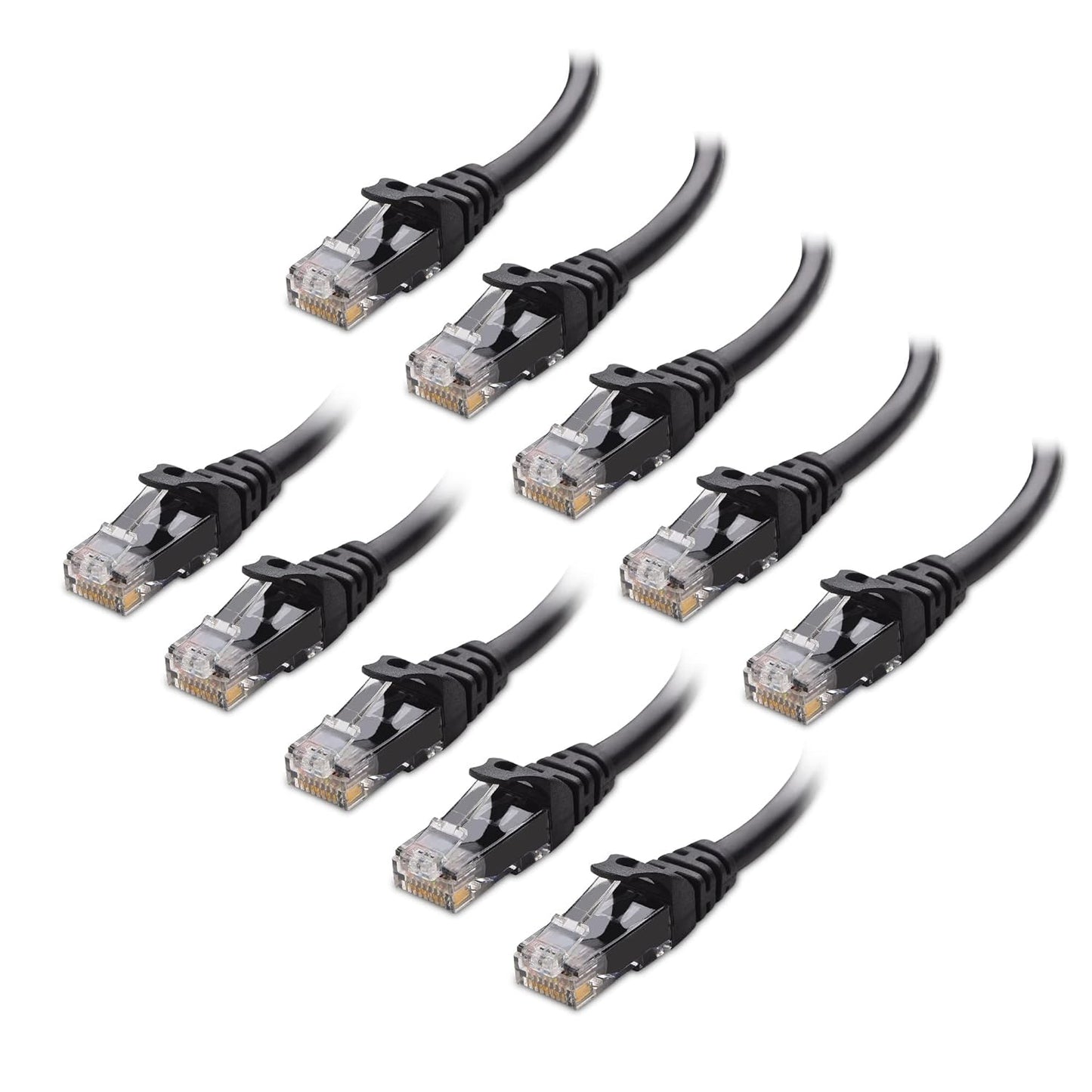 10Gbps 10-Pack Snagless Cat 6 Ethernet Cable - 10ft, Cat 6 Cable, Cat6 Cord, Ethernet Cord, Black V1258-DP02-C-2963