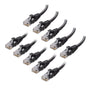 10Gbps 10-Pack Snagless Cat 6 Ethernet Cable - 10ft, Cat 6 Cable, Cat6 Cord, Ethernet Cord, Black V1258-DP02-C-2963