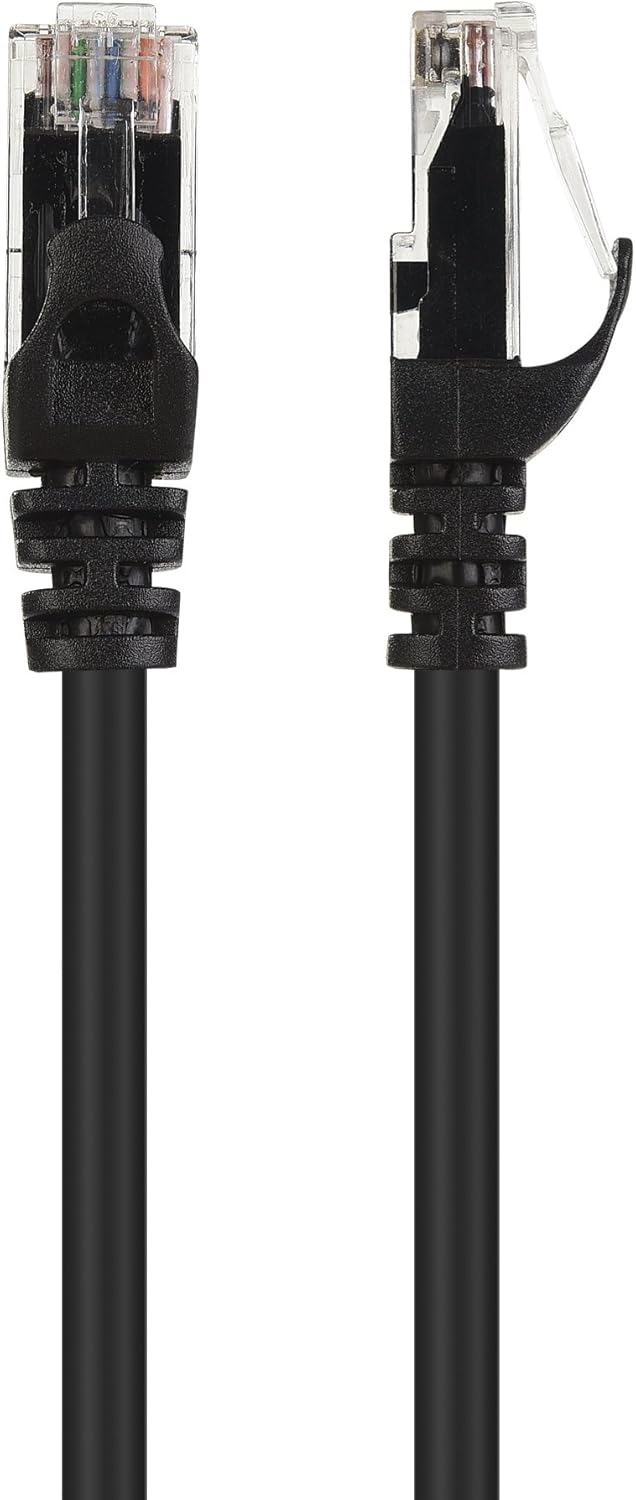 8-Pack Snagless Cat 5e Ethernet Cable - 5ft, Gigabit Cat5e Cable, Cat5e Ethernet Cord, Black V1258-DP02-C-2974