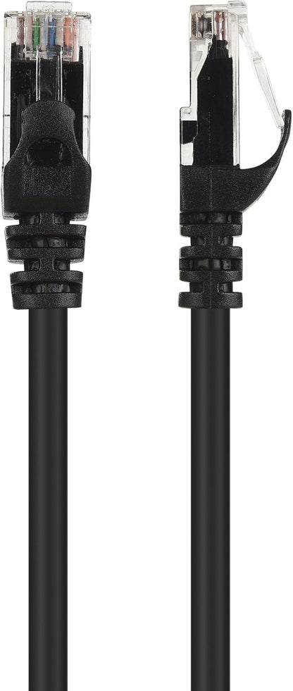 8-Pack Snagless Cat 5e Ethernet Cable - 5ft, Gigabit Cat5e Cable, Cat5e Ethernet Cord, Black V1258-DP02-C-2974