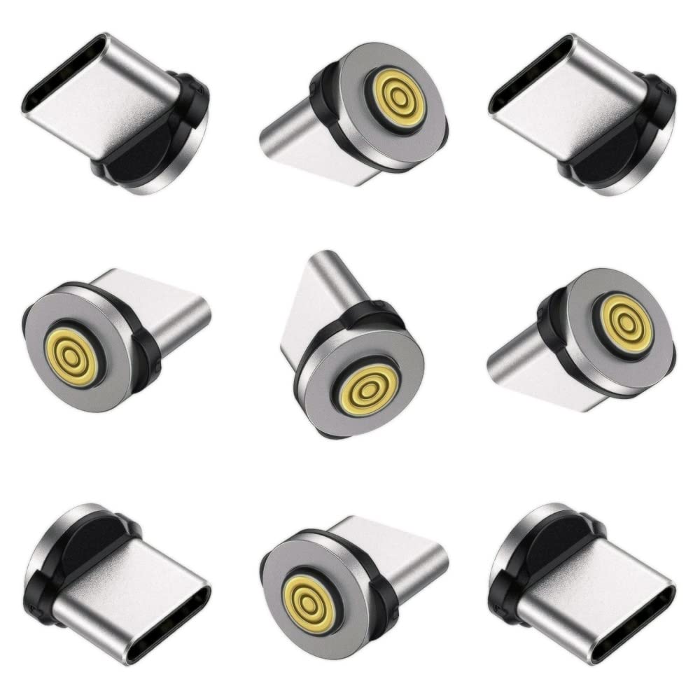 Magnetic Charging Tips 5pin Series,Type-c Tips 9Pack,Magnetic Type-C Tips,Just Charger Tips Without Magnetic V1258-DP02-C-2990