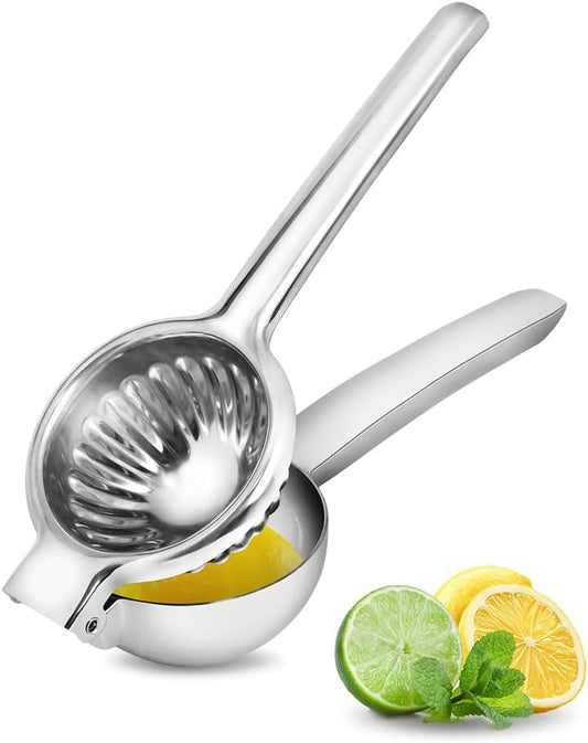 Lemon Squeezer Juicer for Lime and Lemon, Heavy-Duty 304 Stainless Steel, High Juice Yield Manual Juicer, V1258-DP02-C-3