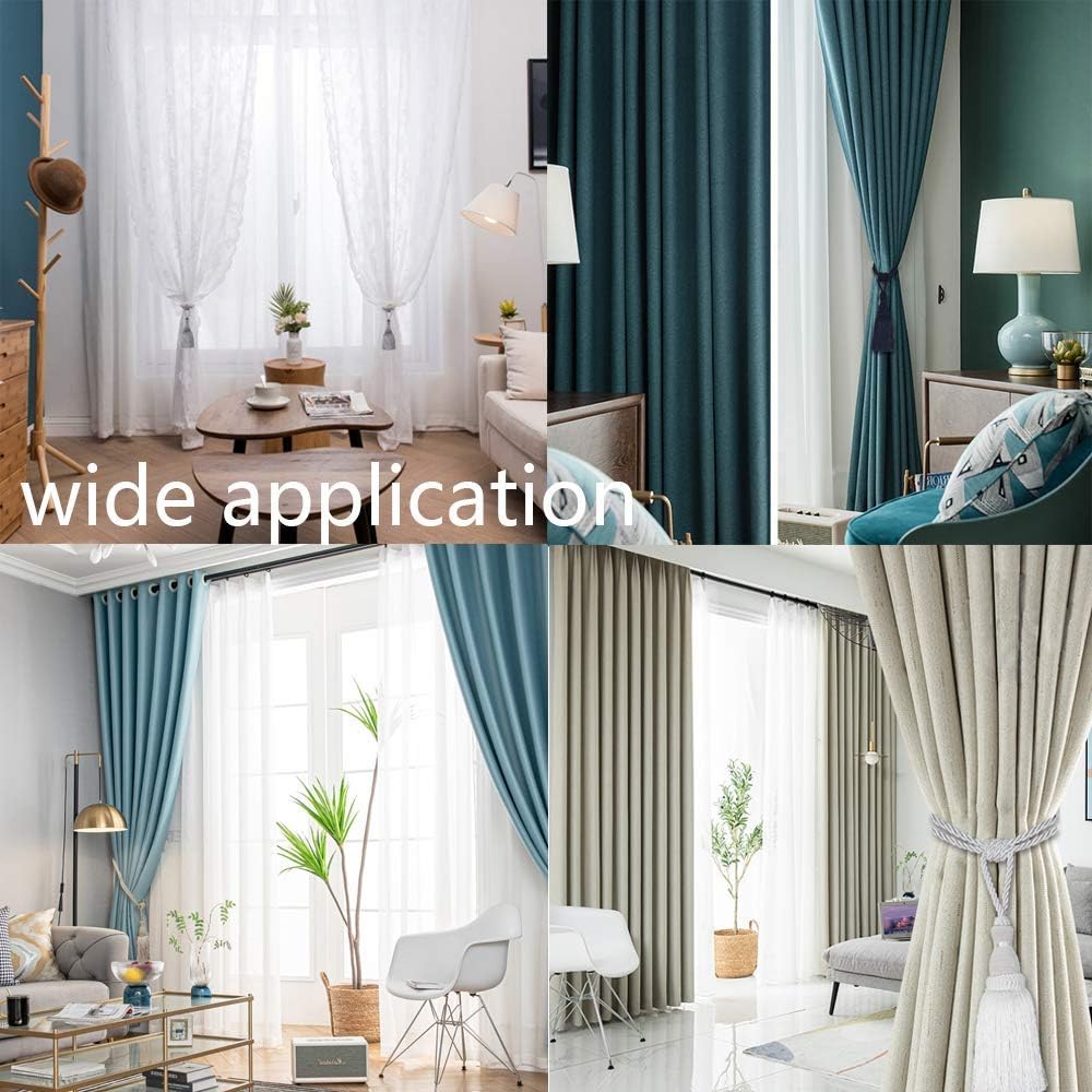 2 Pack Curtain Tiebacks Tassel Drapery Tie-Backs Rope Handmade Holdbacks Home Office Hotel Decorative (Mix V1258-DP02-C-3029