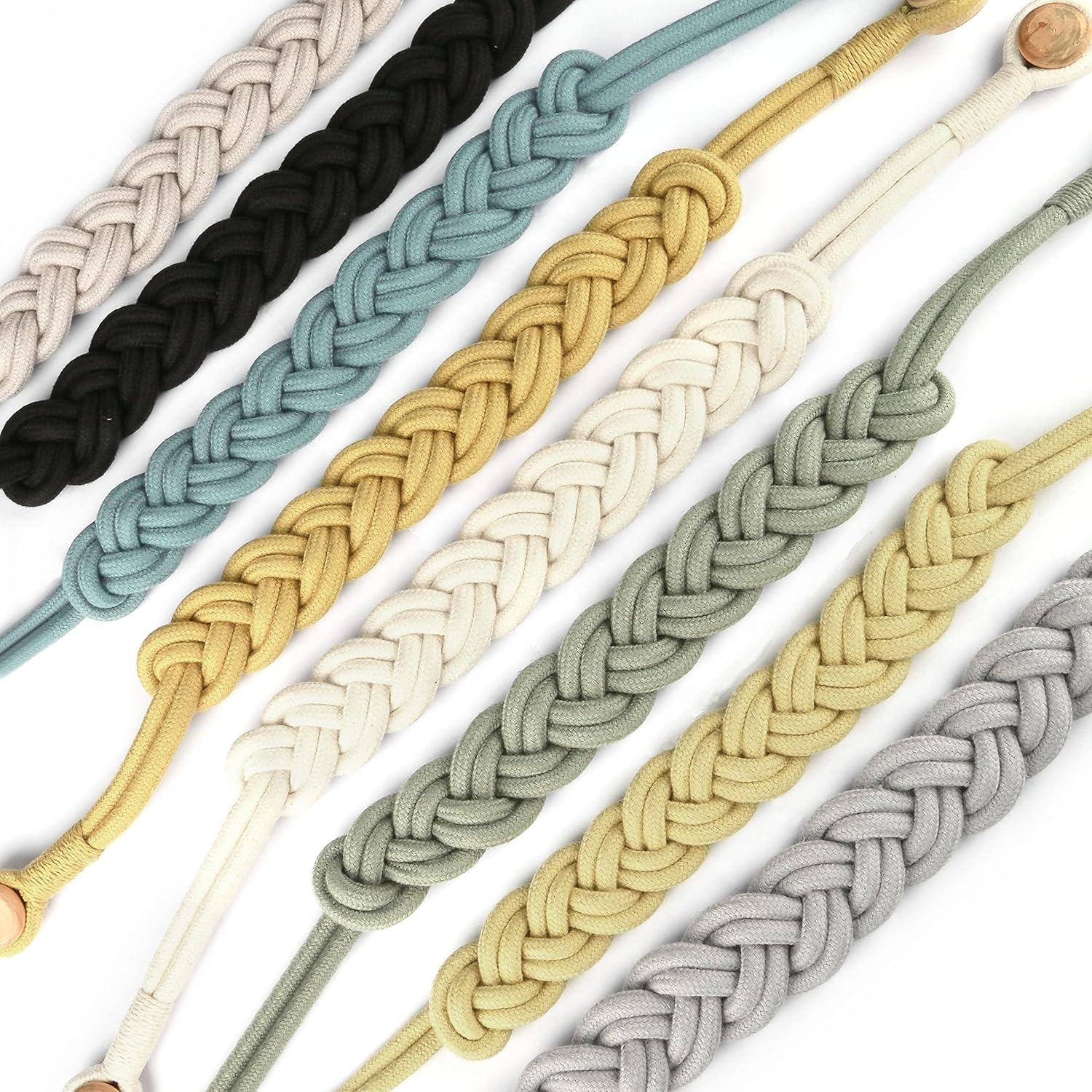 Jute Curtain Tiebacks Magnetic Woven Curtain Holdback Drapery Tie-Back (Jute-2Pack) V1258-DP02-C-3032