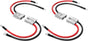 4 Pcs Battery Quick Connector with Copper Ring Compatible with Anderson 50A Winch Power Cable for Lifepo4 V1258-DP02-C-3036