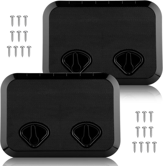 2 Pcs Marine Deck Access Hatch Rectangle Boat Deck Hatch & Lid with 20 Screws Non Slip Surface for Marine V1258-DP02-C-3039