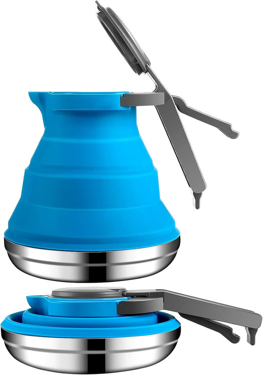 1.5l Portable Collapsible Kettle Camping Pot Collapsible Tea Kettle for Hiking Travel and Outdoors V1258-DP02-C-304