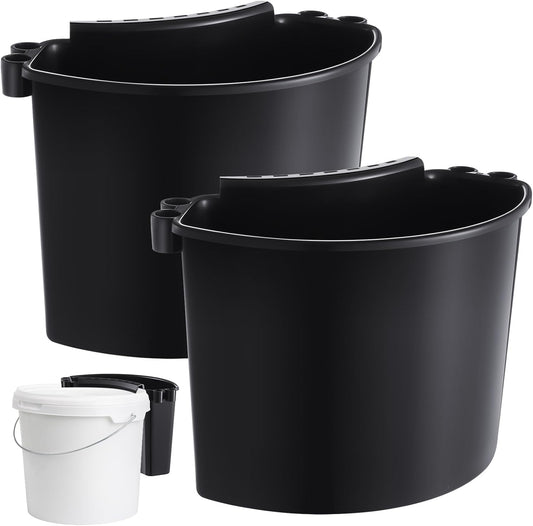 2 Pcs Car Detailing Bucket Organizer 10.2 x 7.8 x 5.5 Inch Car Washing Bucket Caddy Portable Multipurpose V1258-DP02-C-3044