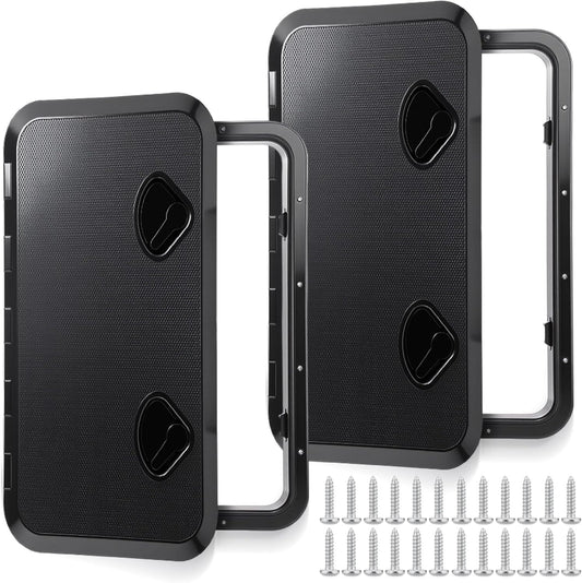 2 Pcs Marine Boat Deck Hatch Boat Access Hatch & Lid, 180 Hinge Strong Recessed Handle for Marine Yacht Rv V1258-DP02-C-3045
