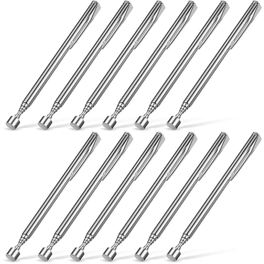 12 Pieces Telescoping Magnet Pickup Tools in 2 Lb Magnetic Stick Gadget with Pocket Clip Magnet Tool to V1258-DP02-C-307