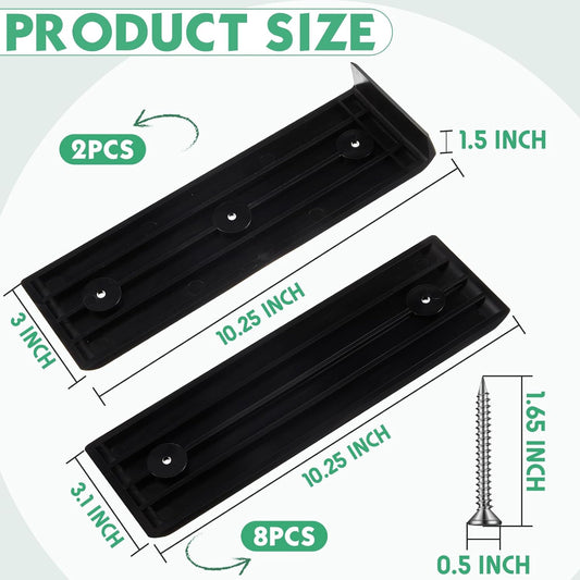 10 Pcs Boat Trailer Bunk Slide Pads and Boat Trailer Glide Bunk Enders 10.25'' x 3.1'' Boat Trailer Bunk V1258-DP02-C-3078