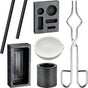 7 Pieces Graphite Torch Melting Casting Kit, Including 2 Graphite Crucible Stir Stick, Graphite Casting Mould V1258-DP02-C-308
