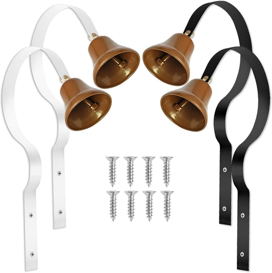 4 Pcs Shopkeepers Bell for Door Opening, Antique Door Bell Wall Mounted Metal Doorbell Hanging Door Bells V1258-DP02-C-3087