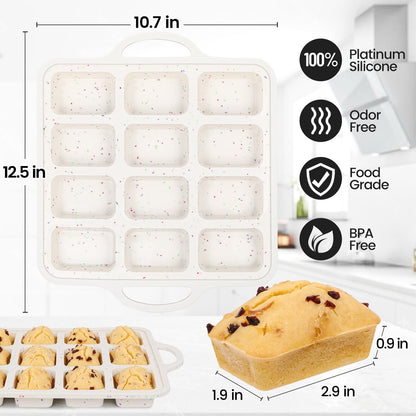 Silicone Muffin Top Pan & Silicone Mini Loaf Pan V1258-DP02-C-31