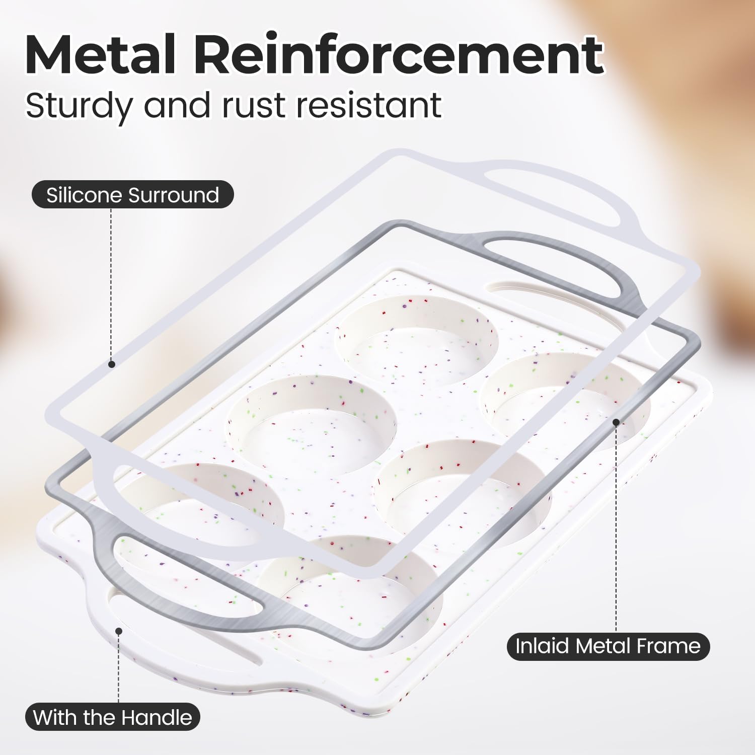 Silicone Muffin Top Pan & Silicone Mini Loaf Pan V1258-DP02-C-31