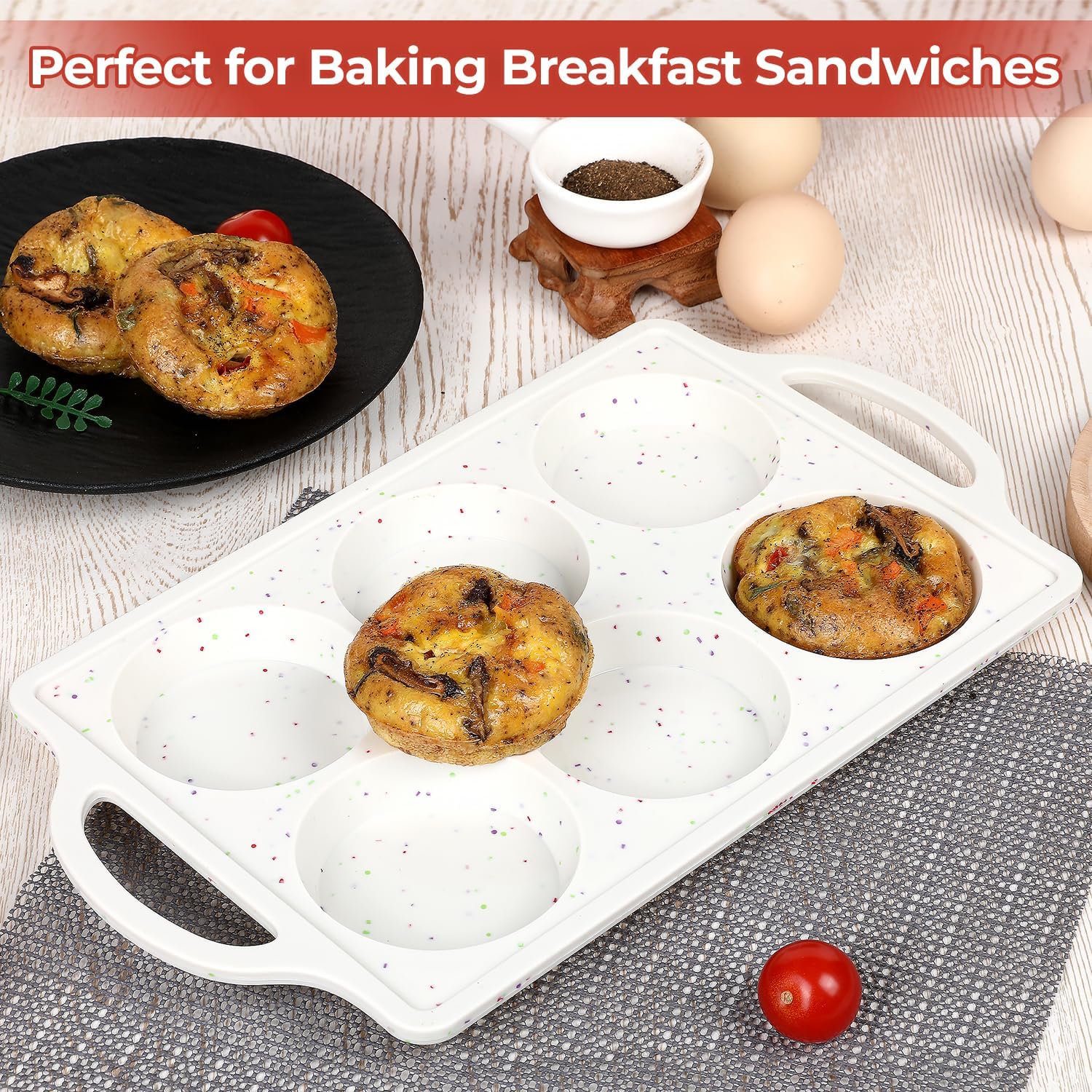Silicone Muffin Top Pan & Silicone Mini Loaf Pan V1258-DP02-C-31