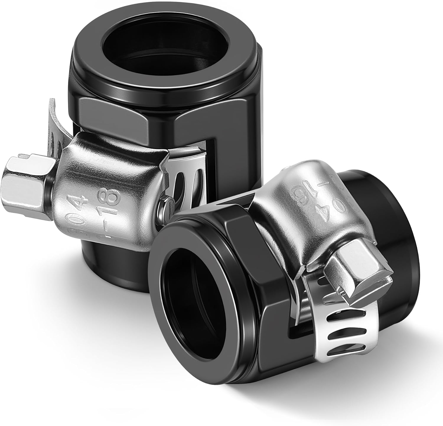 6AN Hose Finisher Clamp Aluminium Black for Stainless Braided Hoses,Rubber Hoses End Finisher V1258-DP02-C-3108