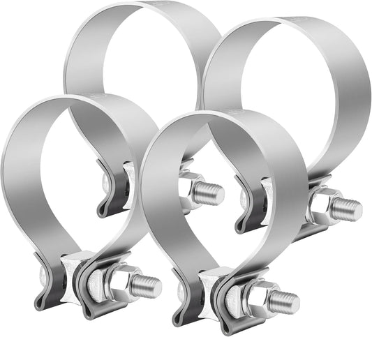 3 inch Exhaust Clamp, 3" Narrow Band Muffler Clamp Stainless Steel for Heavy-duty Exhaust systems, Downpipes, V1258-DP02-C-3117