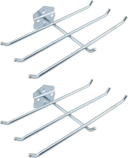 Pegboard Hooks Heavy Duty Metal Steel 3/8" Square Hole Peg Hooks with 6 Bars Suitbale for 1.5" Spaced V1258-DP02-C-3131