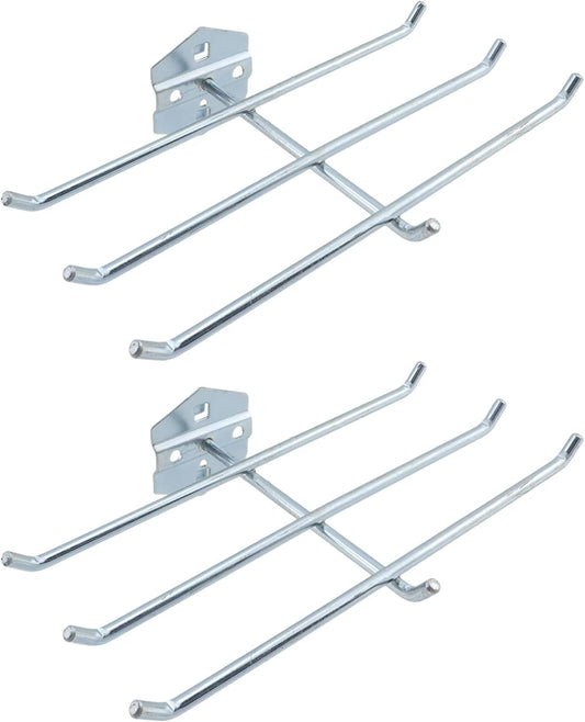 Pegboard Hooks Heavy Duty Metal Steel 3/8" Square Hole Peg Hooks with 6 Bars Suitbale for 1.5" Spaced V1258-DP02-C-3131