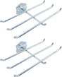 Pegboard Hooks Heavy Duty Metal Steel 3/8" Square Hole Peg Hooks with 6 Bars Suitbale for 1.5" Spaced V1258-DP02-C-3131