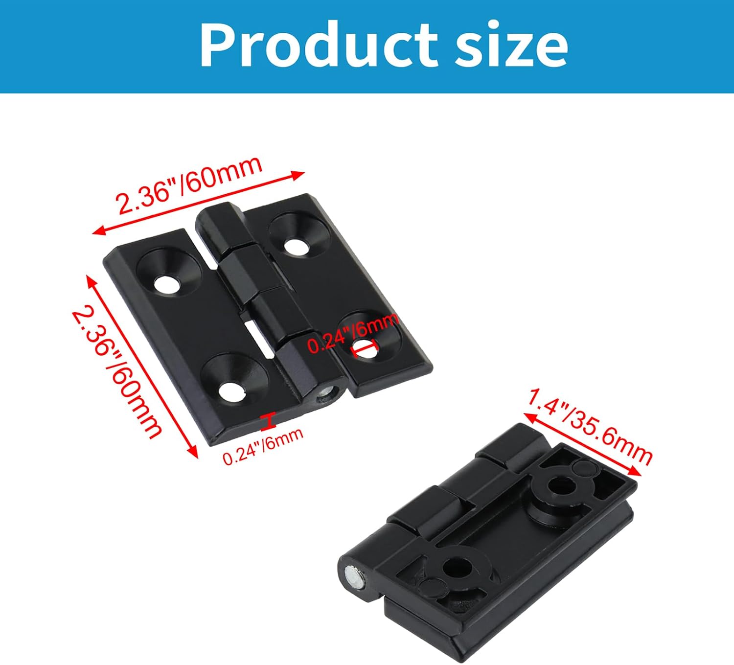 Black Butt Hinge Zinc Alloy Door Hinge Heavy Duty Boat Hatch Hinges Residential Bed Room Hinge for Doors V1258-DP02-C-3137