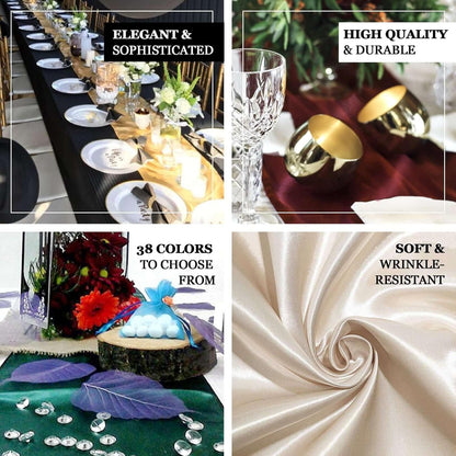 Efavormart 10 PCS 12"x108" Olive Green Satin Table Runner V1258-DP02-C-3141