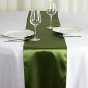 Efavormart 10 PCS 12"x108" Olive Green Satin Table Runner V1258-DP02-C-3141