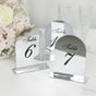 Efavormart Wedding Table Numbers 1-10 - Silver Mirror Arch Acrylic with Black Print & Stands for Elegant V1258-DP02-C-3148