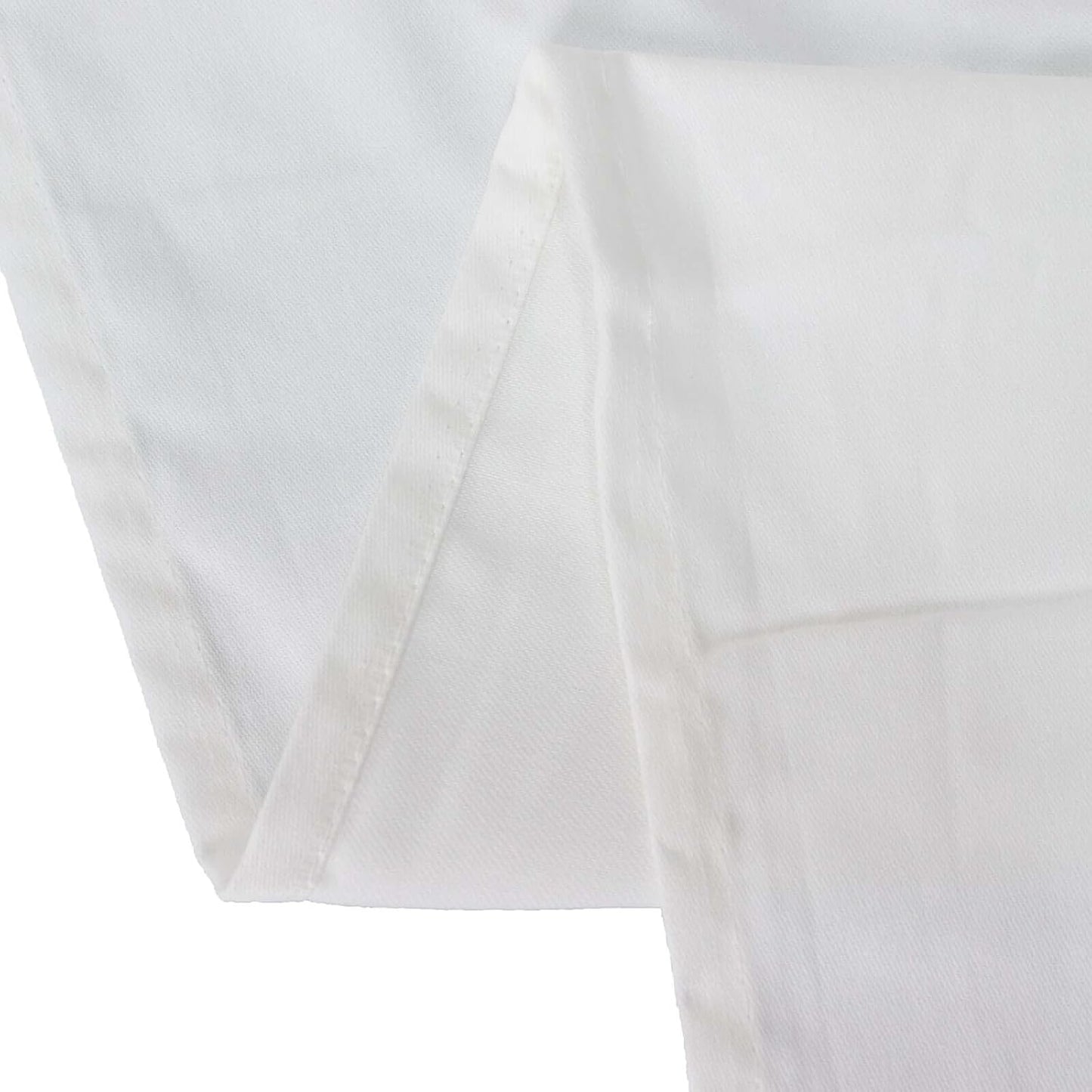 Efavormart White Cotton Blend Round Tablecloth 120" Seamless for 5 Foot Table with Floor-Length Drop V1258-DP02-C-3153