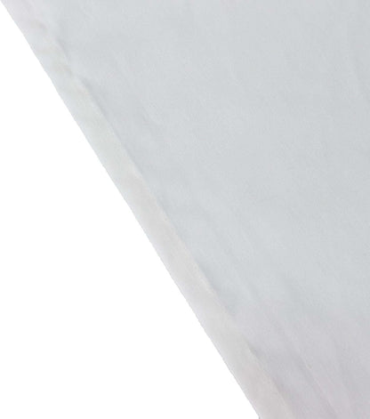 Efavormart White Cotton Blend Round Tablecloth 120" Seamless for 5 Foot Table with Floor-Length Drop V1258-DP02-C-3153