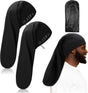 2 Pieces Satin Lined Unisex Jumbo Dreadlock Cap Long Dreads Hair Head Wrap Sleeping Cap Hair Accessories V1258-DP02-C-3167