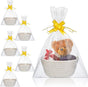 6 Sets Small Gift Baskets Empty Bulk Woven Cotton Basket with Bags Ribbons Easter Rabbit Candy Eggs Basket V1258-DP02-C-3172
