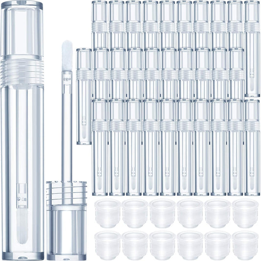 30 Pieces Empty Lip Gloss Tubes 5 ml Transparent Lip Gloss Containers Clear Refillable Lipstick Container Lip V1258-DP02-C-3181